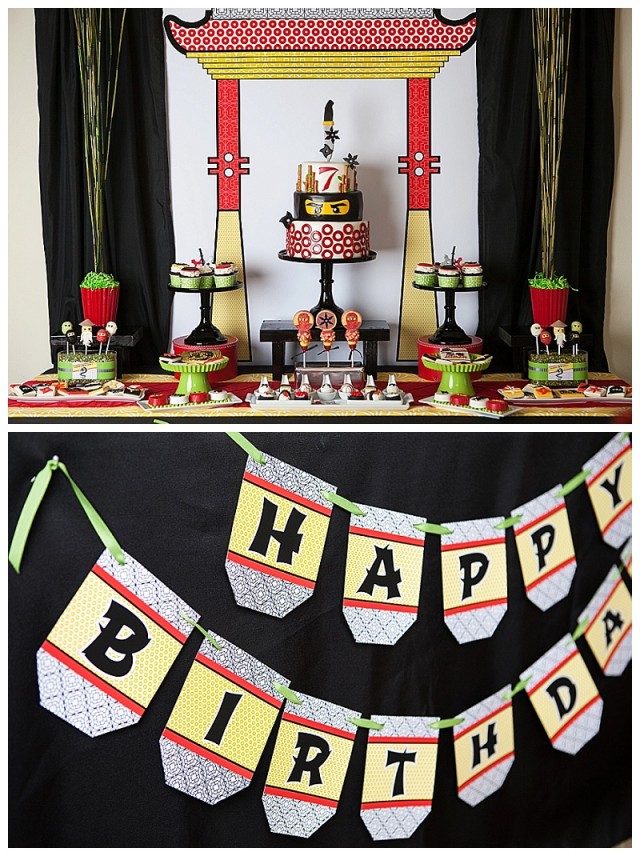 Ninjago Party Dessert Table