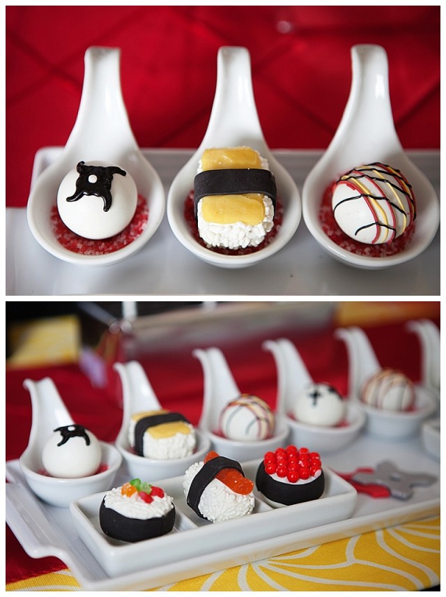 Sushi cake pops