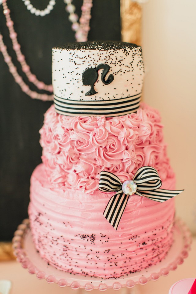 barbie party cake