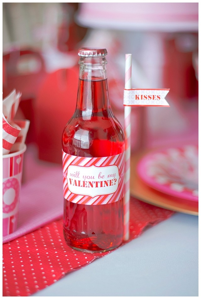 Valentine's Day drink labels