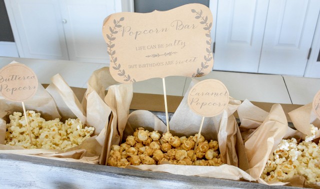 Popcorn bar divider