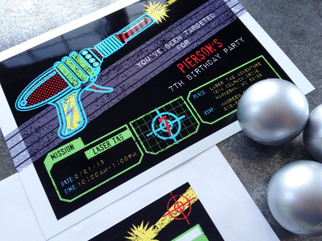 laser tag invitation