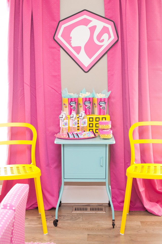 barbie sitting snack area