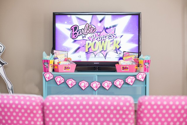 barbie super hero viewing party