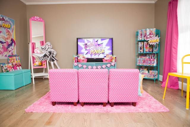 barbie viewing party area