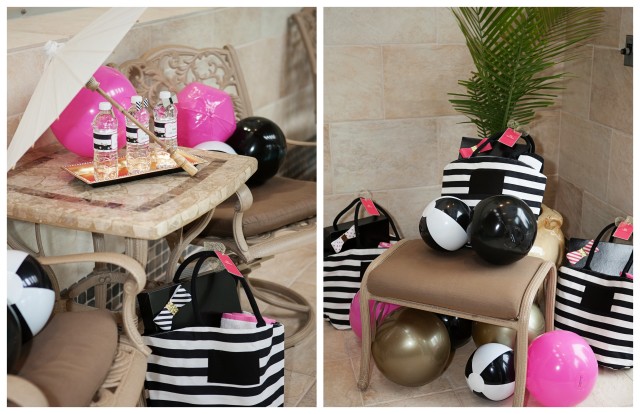 Kate Spade Inspired Pool Party collage 1