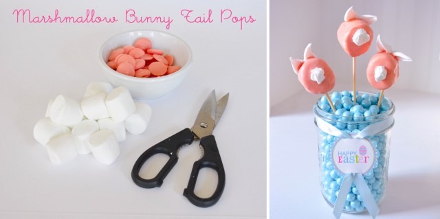 bunny tail marshmallow pops