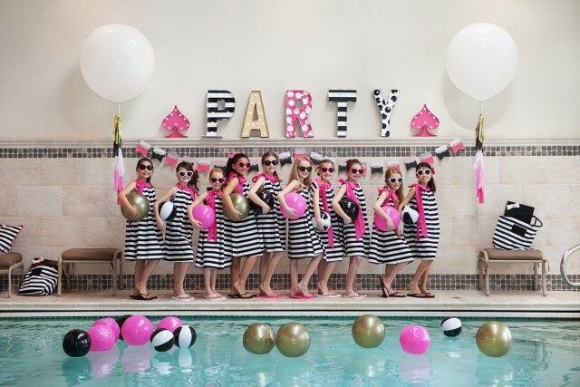 Glamorous Kate Spade inspired birthday party setup