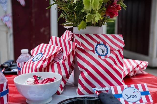 Mary Poppins Party - food was served in individual sealed containers making it easy for an outdoor event