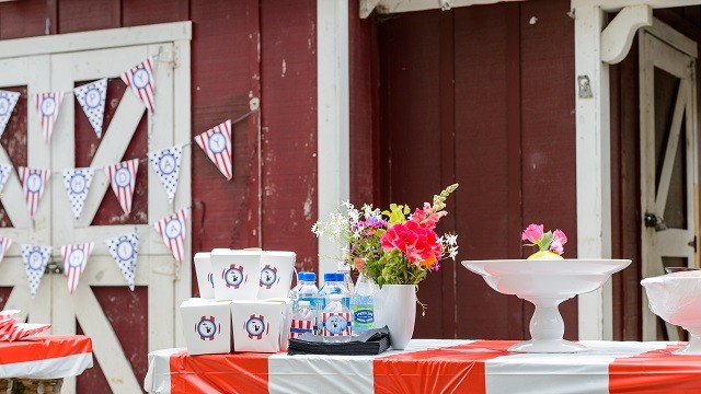 Mary Poppins Party - food was served in individual sealed containers making it easy for an outdoor event