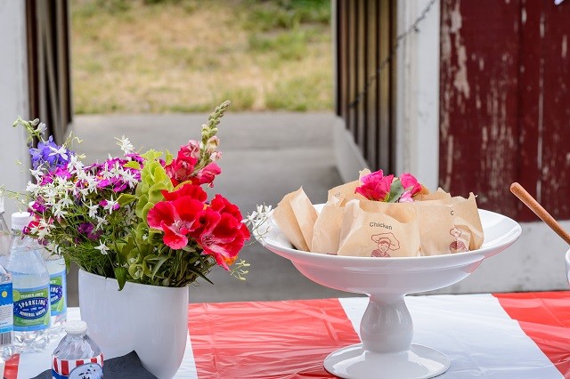 Mary Poppins Party - food was served in individual sealed containers making it easy for an outdoor event