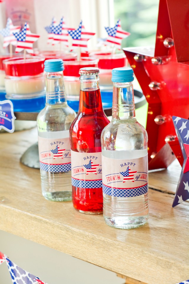 printable 4th of july drink wrappers