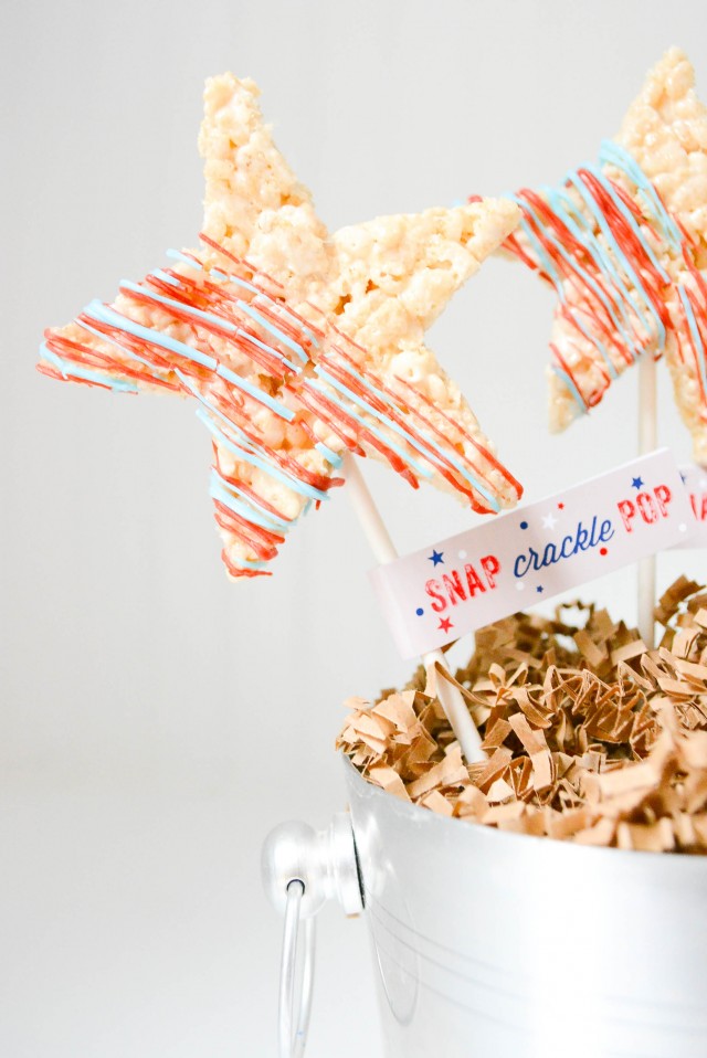 Rice crispy stars for 4th of July