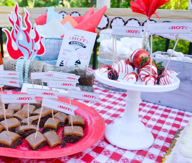 Desserts for smokin hot birthday party