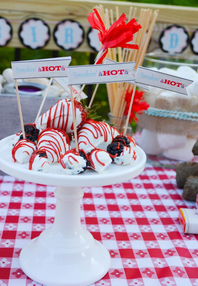 Chocolate covered strawberries for summer party