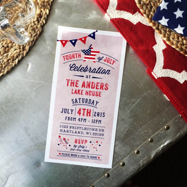 4th of july invitation