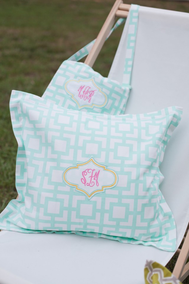 monogram pillows by great stitch