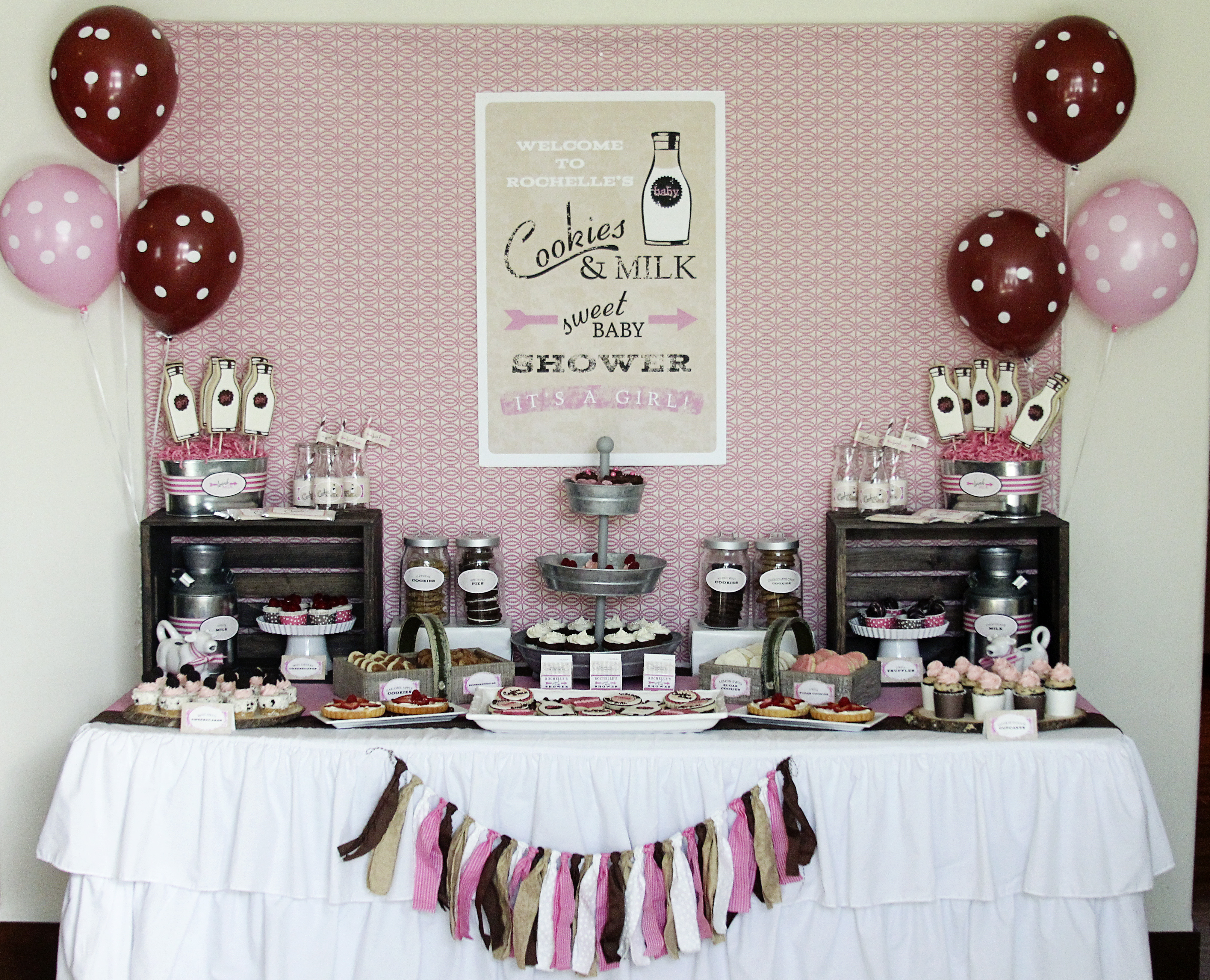 Pink Girls Baby Shower Milk Chocolate M&M's | Holiday & Occasion Party