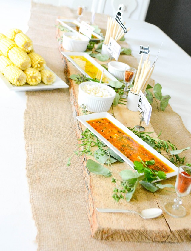 Corn on the cob buffet for labor day