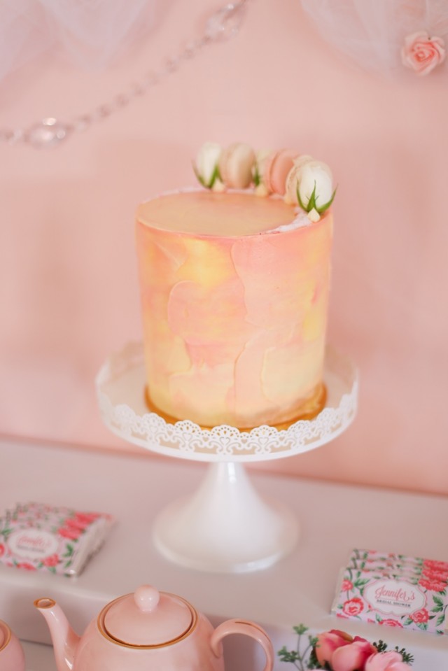 Rose Bridal Shower Cake