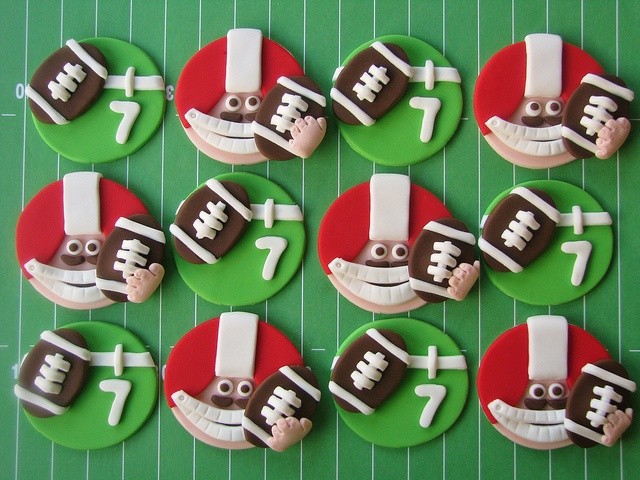 football fondant toppers