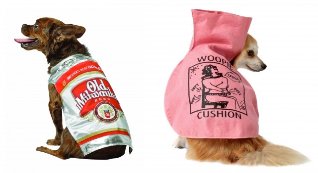 beer and whoopie cushion pet costumes