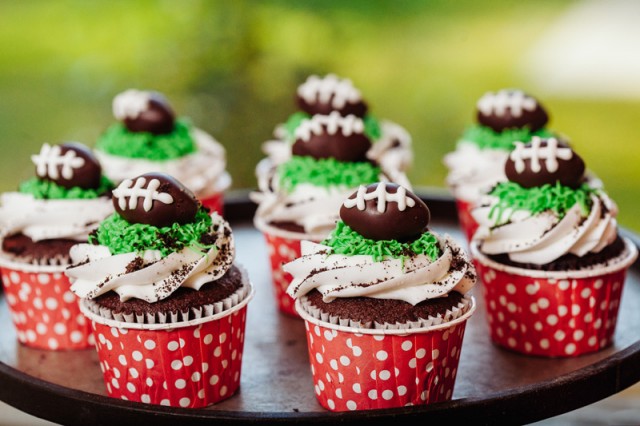 football cupcakes