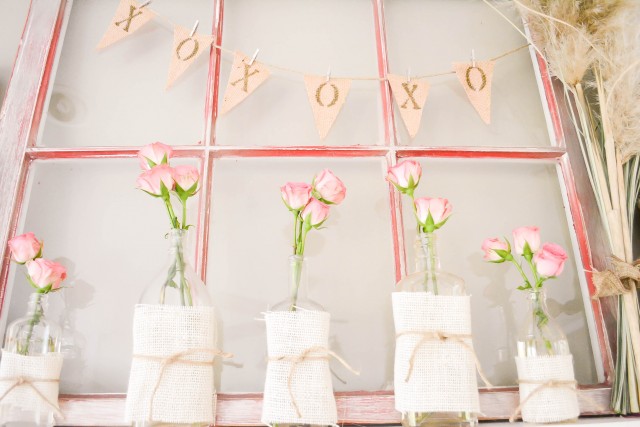 Rustic Romantic Valentines Day Mantel Display