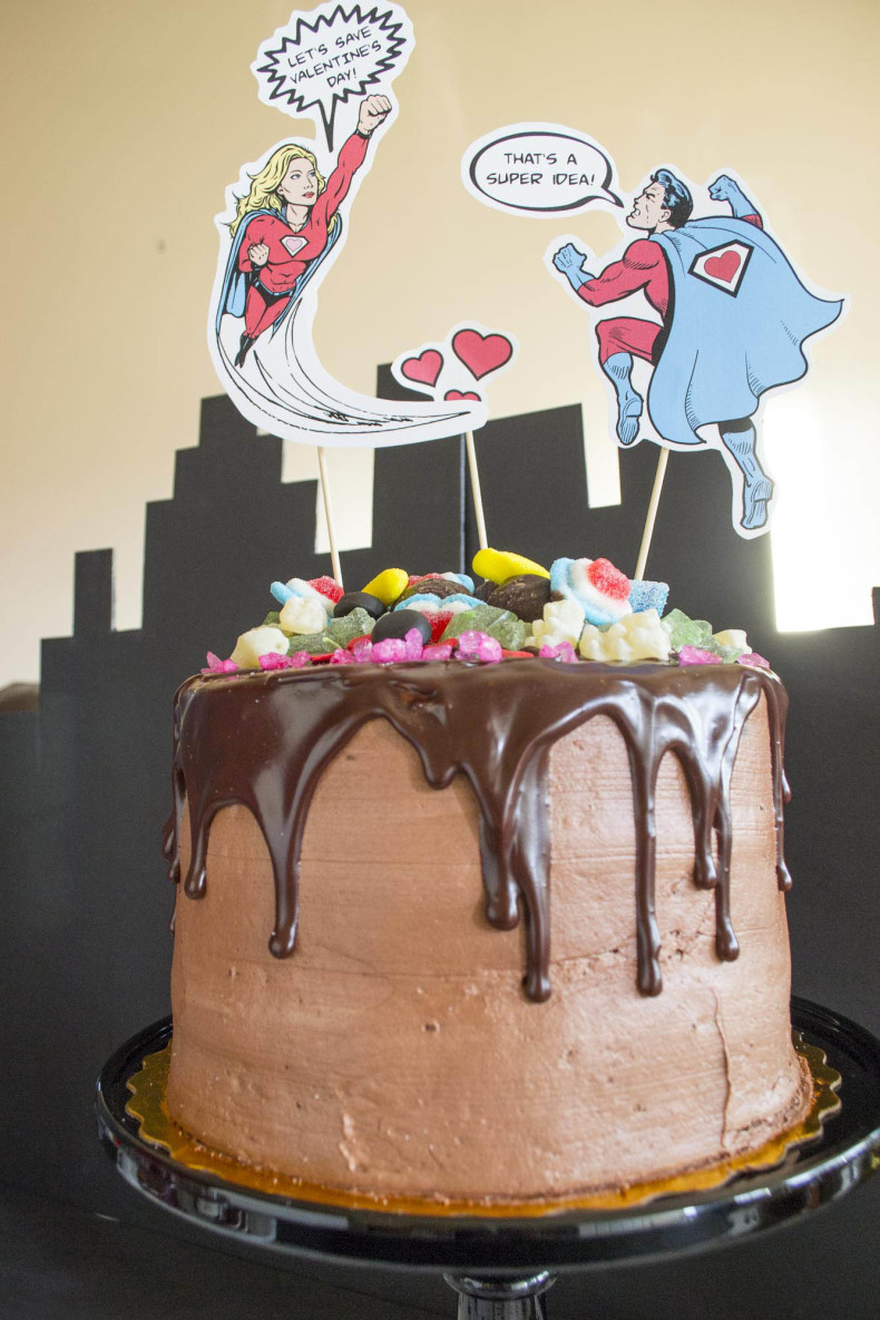 Super Hero Party and Drip Cake - Anders Ruff Custom Designs, LLC