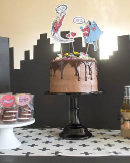 A colorful and drip cake created by Dawn of Not Just a Mommy