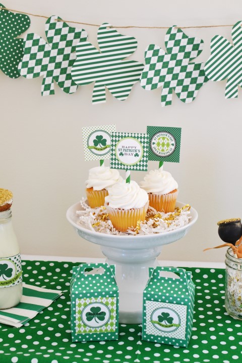 A simply cute St. Patrick's Day Party using Anders Ruff Printables