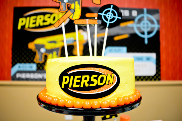 nerf party cake