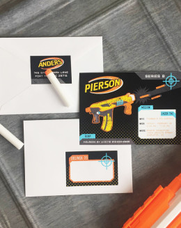 nerf party invitation