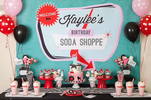 retro soda shoppe birthday party