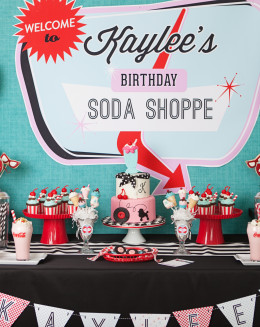 retro soda shoppe birthday party