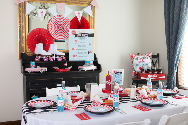 retro soda shoppe birthday party