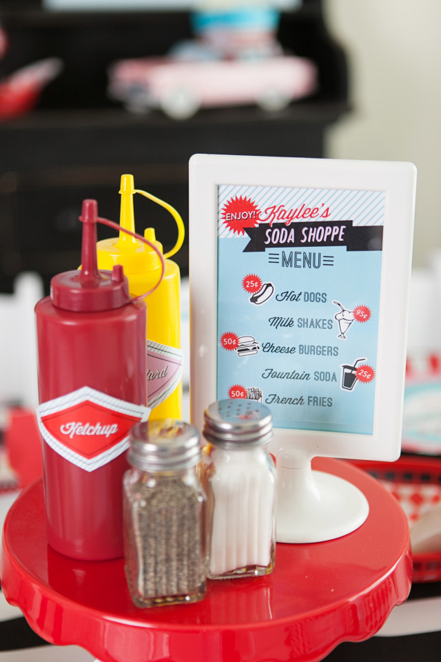 retro soda shoppe birthday party