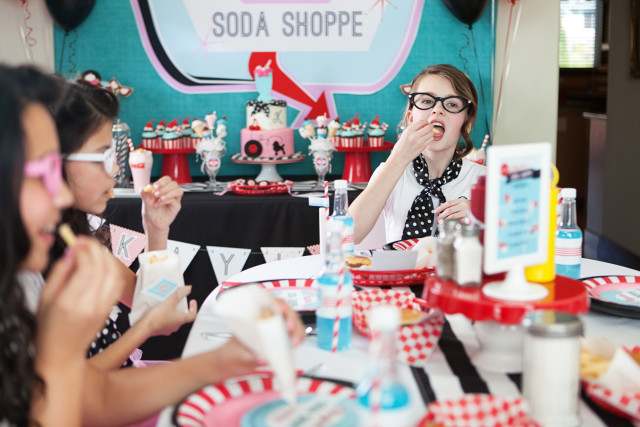 retro soda shoppe birthday party