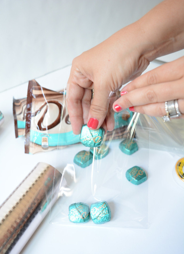 chocolate party favor bag