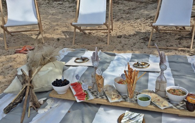 lunch on the beach