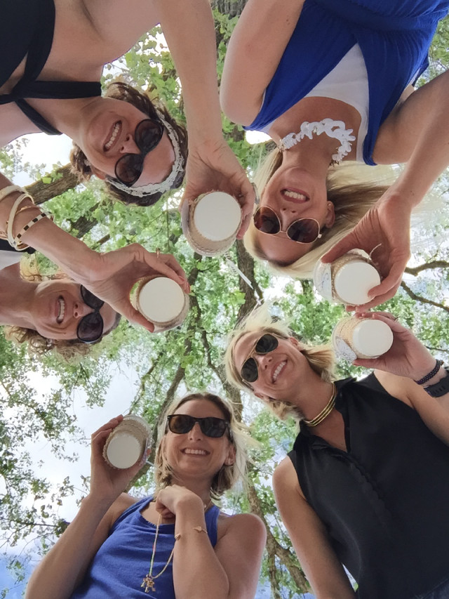 lake picnic beach toast