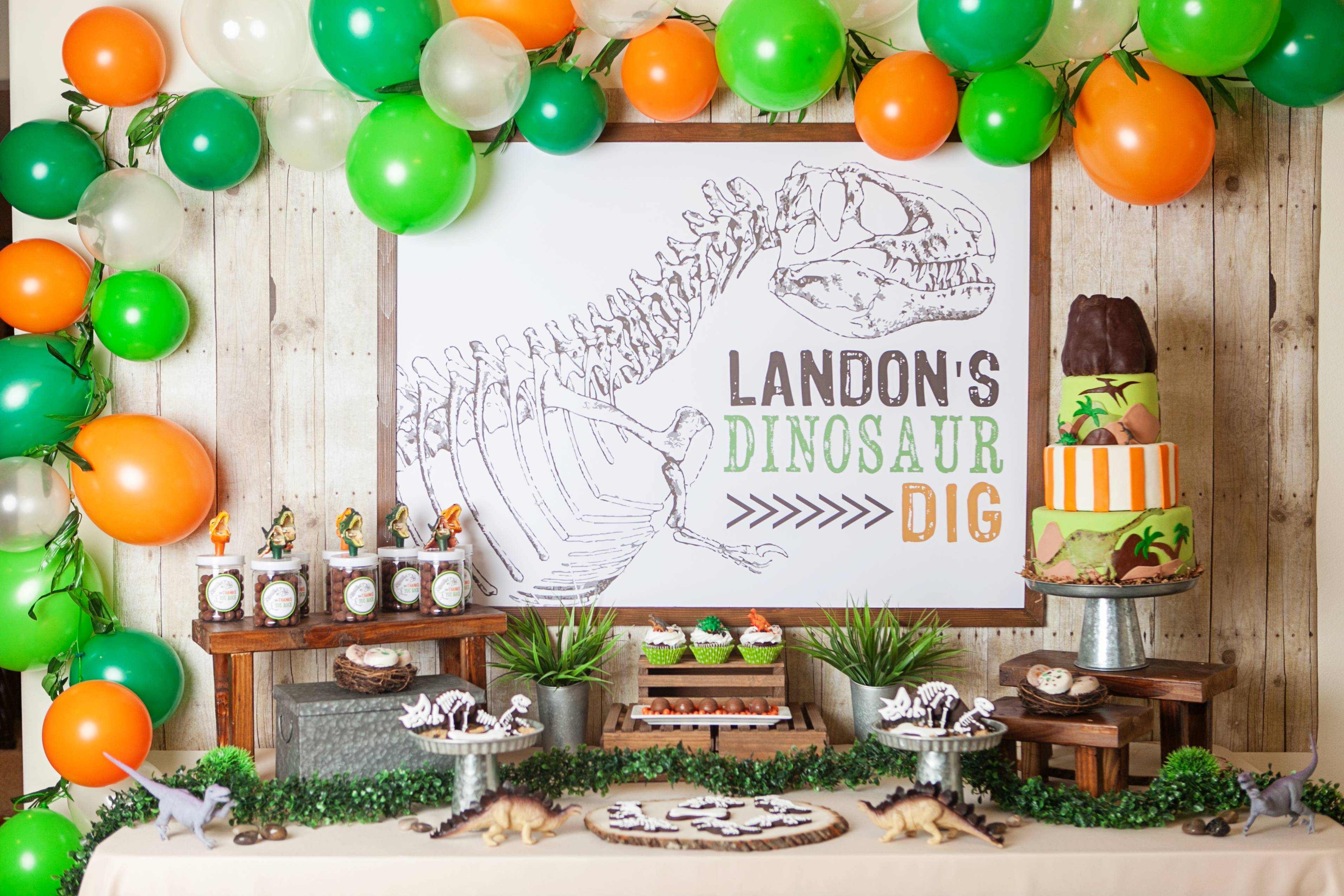 Dinosaur Birthday Party and Prehistoric Excavation