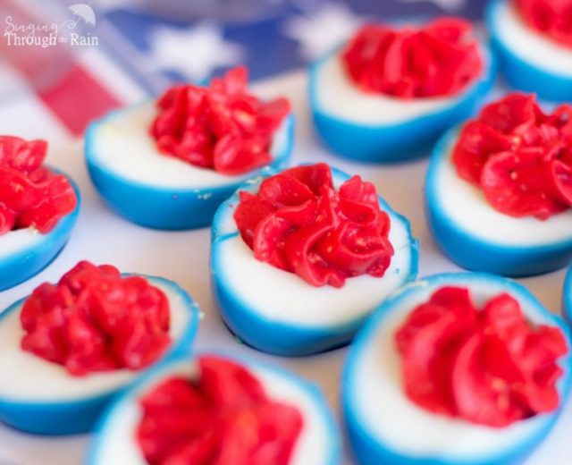 4th of July Deviled Eggs