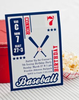 baseball party invitation