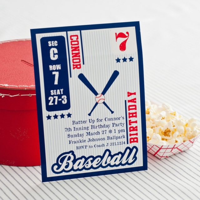 baseball party invitation