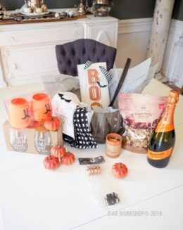 Halloween boo basket