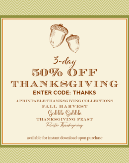 Thanksgiving sale