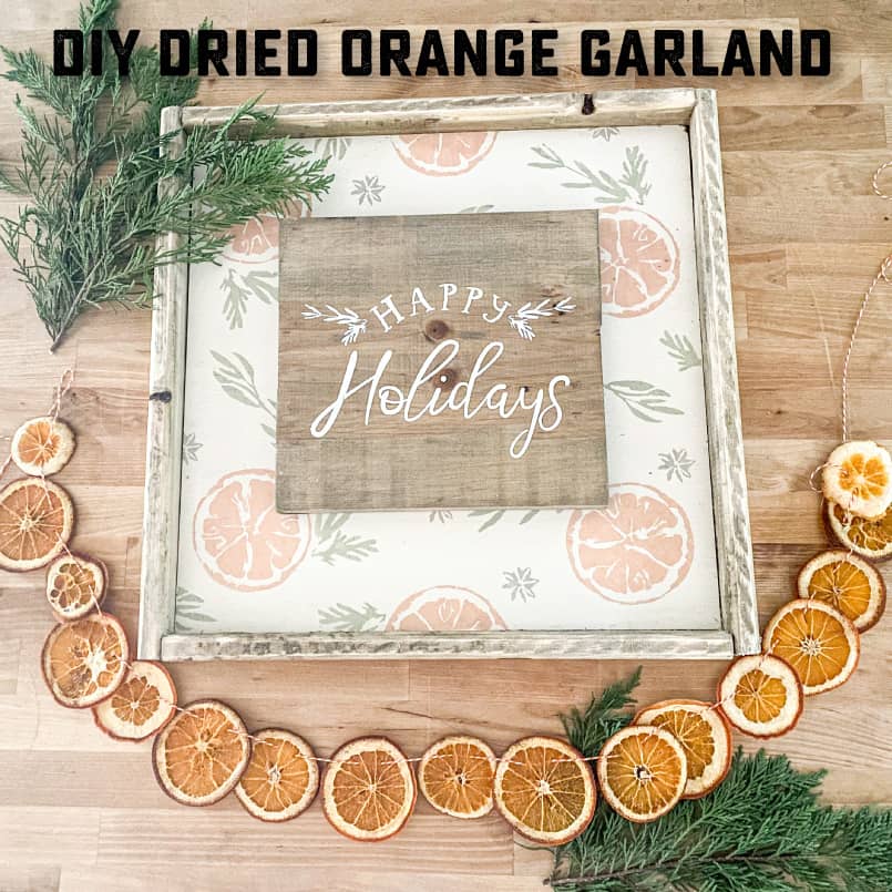 DIY dried orange garland