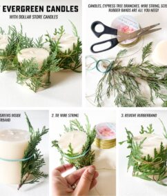DIY Evergreen Candles
