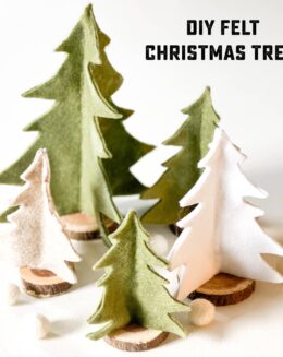 DIY felt Christmas trees tutorial